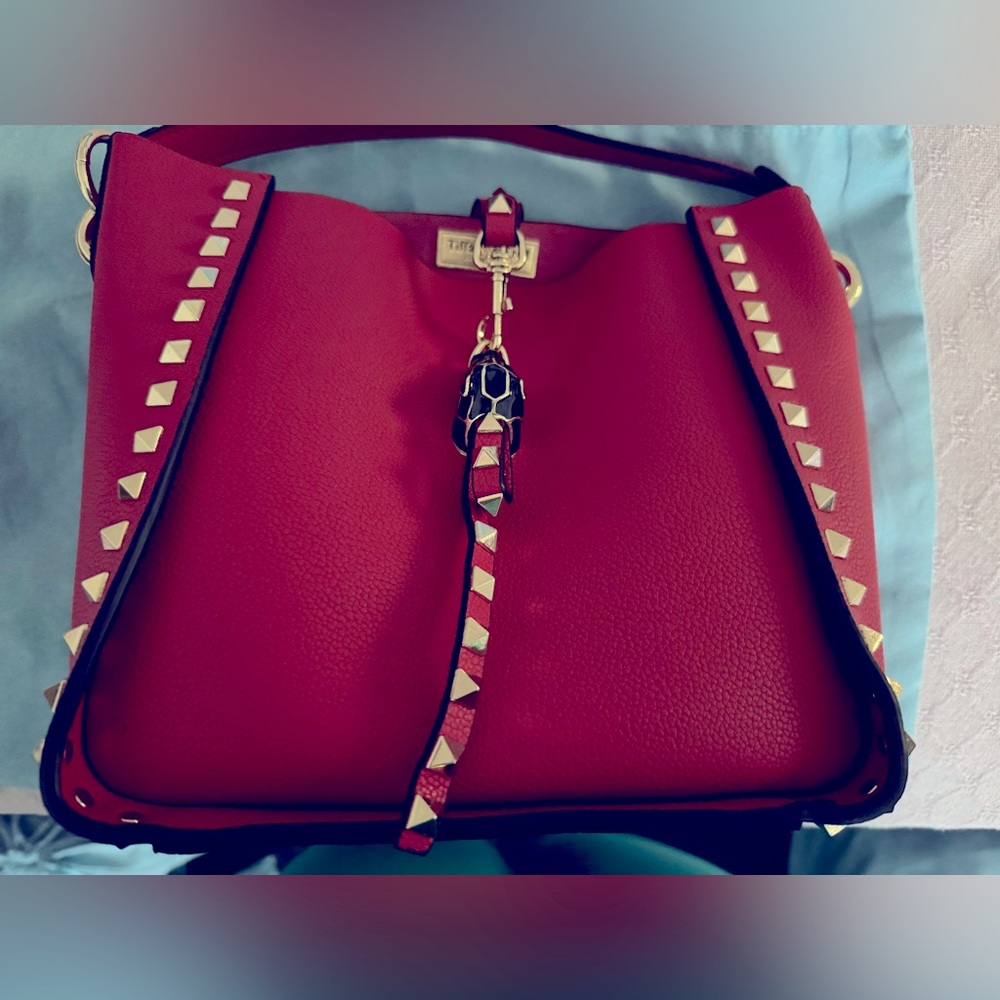 New without tags Tiffany & Fred Red Leather Studded bag